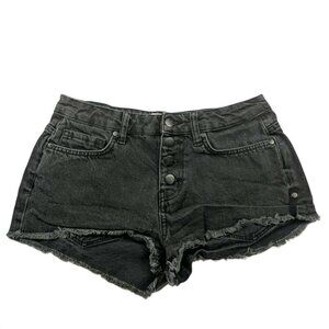 Forever 21 Denim Booty Shorts 26 Charcoal Wash